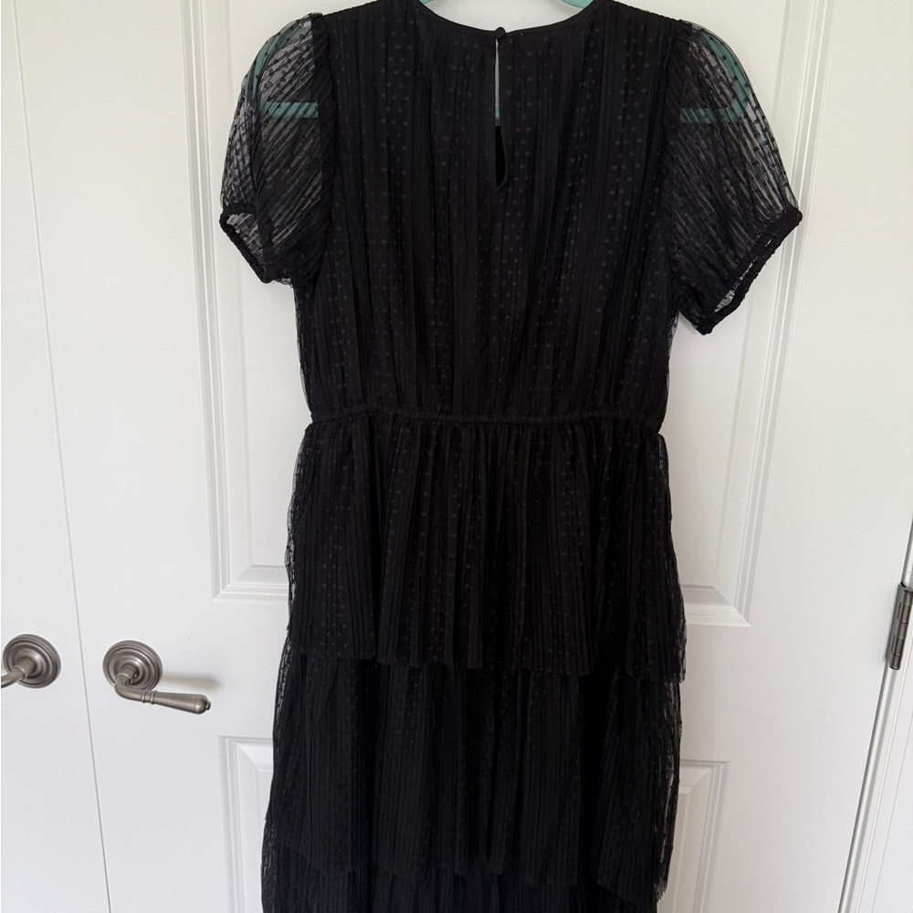 J. Crew Black Puff Sleeve Midi Dress - Brand New Size 6 - Picture 5 of 7